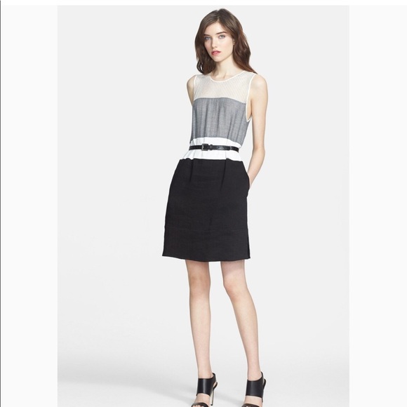 L'AGENCE Dresses & Skirts - L’Agence Colorblock Mesh Shift Dress Sz 4